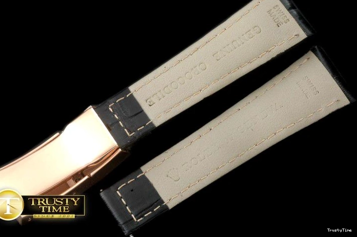 1004 Fashionable ROLACC019E – Black Croc Strap RG 20 16  New Insignia Deployant 835